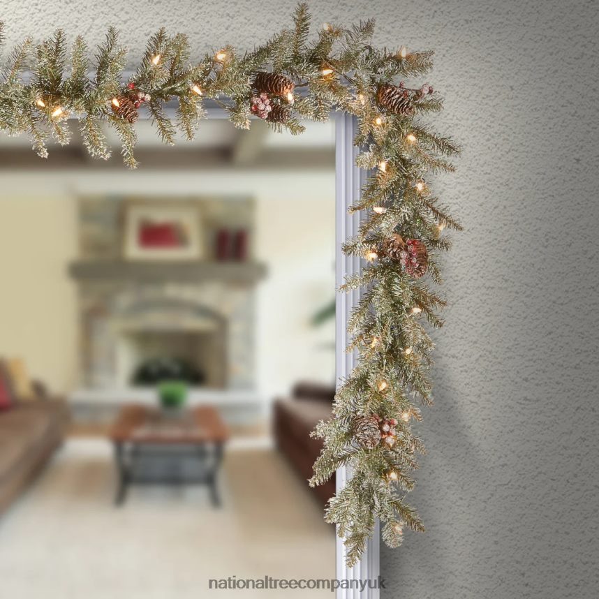 Greenery | National Tree Company 9 ft Dunhill(R) Fir Garland with Clear Lights F2L4F346